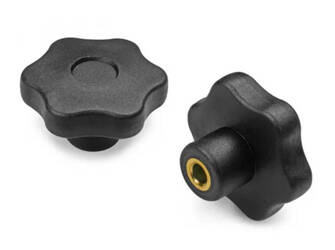 Hvězdicový knoflík s hladkou pouzdrem D-30mm D6