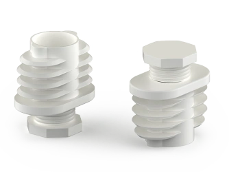 Stavitelná patka pro oválné profily A-50mm B-30mm d1-M22 L-30 1,5-2,0mm