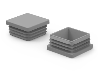 Zátka pro čtvercové profily A-30mm B-30mm, 1,0mm-2,5mm, RAL9006 (stříbřitě šedá)