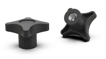 Křížový otočný knoflík s vestavěnou maticí D-40mm M6