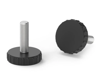 Knoflík s hrubým vroubkováním, bez dříku (bez osazení) D-32mm M8 x 10mm