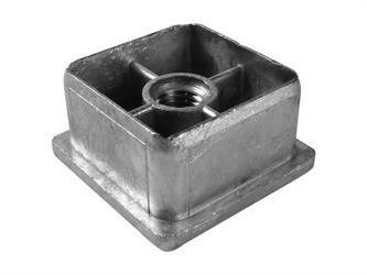 Čtvercová zátky se závitem ze zinkové slitiny A-40mm (40,1-1 37/64") d1-M10x18mm 1,5mm