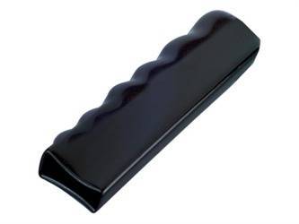 Rukojeť rýhovaná na obdélníkové profily z PVC (měkké cca 70° Shore A) A-30mm B-6mm L-130mm, barva černá