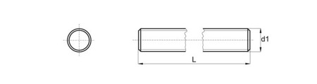 Tyč z umělé hmoty se závitem M20 x 1000mm, DIN976-1 (DIN975)