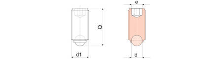 Upevňovací šroub M12 x 22mm s kuličkou