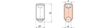 Upevňovací šroub M16 x 23mm s kuličkou