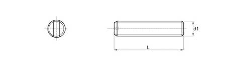 Vřetenový šroub s drážkou M12 x 10mm, podobný DIN EN ISO 24766 (DIN551); PA 6.6 černý