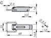 Hákové zapínání s otvory, Typ C, galvanizovaná ocel