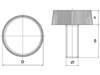 Otočný knoflík s ozubeným hřídelem, bez odstupu D-45; M10x30