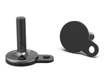Adjustable stainless steel foot, anti-slip, with single-sided mounting bracket - 38.1306.INOX Adjustable stainless steel foot, anti-slip, with single-sided mounting bracket - 38.1306.INOX