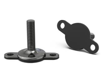 Adjustable stainless steel foot, non-slip, with double-sided mounting bracket - 38.1307.INOX Adjustable stainless steel foot, non-slip, with double-sided mounting bracket - 38.1307.INOX
