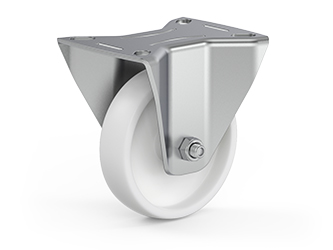 Fixed caster set, mounting plate, plain bearing, PA wheel - 80.0005