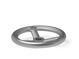 Three-spoke handwheel DIN 950 aluminum - 38.0002 Three-spoke handwheel DIN 950 aluminum - 38.0002