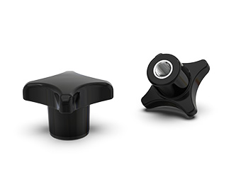 Cross knob made of duroplastic, according to DIN 6335, with threaded bushing - 37.0006 Cross knob made of duroplastic, according to DIN 6335, with threaded bushing - 37.0006