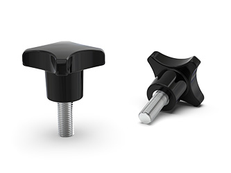 Cross knob made of duroplast, according to DIN 6335, with threaded stud - 37.0008 Cross knob made of duroplast, according to DIN 6335, with threaded stud - 37.0008