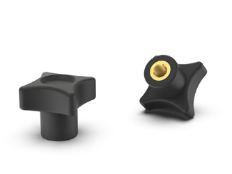 Cross knob with blind threaded bushing INOX - 6.0044.INOX Cross knob with blind threaded bushing INOX - 6.0044.INOX