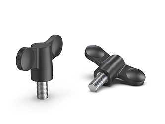 Butterfly knob with threaded stem - 38.0313 Butterfly knob with threaded stem - 38.0313