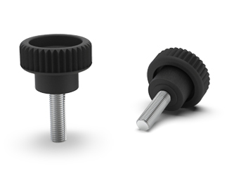 Knurled knob with stainless steel threaded stem - 38.0078.INOX Knurled knob with stainless steel threaded stem - 38.0078.INOX