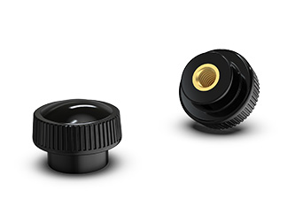Knurled knob with threaded, blind bore bushing - 38.0314 Knurled knob with threaded, blind bore bushing - 38.0314