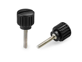 Knurled knob with a screwdriver slot and threaded pin - 6.0088 Knurled knob with a screwdriver slot and threaded pin - 6.0088