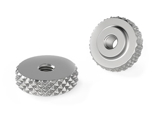 Knurled steel knob with threaded through hole - 6.0207 Knurled steel knob with threaded through hole - 6.0207
