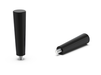 Cylindrical handle made of duroplast with threaded pin - 38.0323