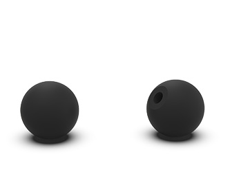 Spherical handle made of polyamide with a mounting hole, self-locking - 38.0093 Spherical handle made of polyamide with a mounting hole, self-locking - 38.0093