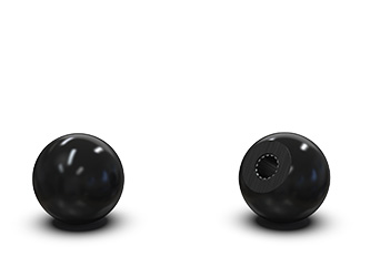 Spherical handle made of duroplast with a mounting hole according to DIN 319, form L - 37.0011 Spherical handle made of duroplast with a mounting hole according to DIN 319, form L - 37.0011