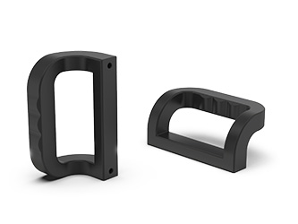 Aluminum handle with threaded bushings - 38.0710 Aluminum handle with threaded bushings - 38.0710