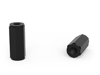Spacer bushing made of plastic with threaded holes - 31.0005 Spacer bushing made of plastic with threaded holes - 31.0005