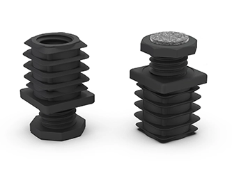 Adjustable foot for square profiles with felt- 19.0116