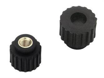 Knurled knob with a blind threaded bushing - 6.0084