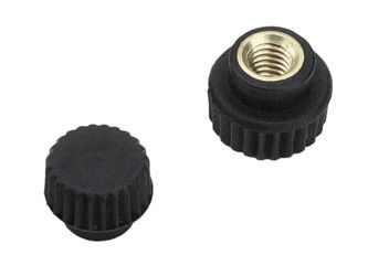 Knurled knob with threaded bushing - 6.0081