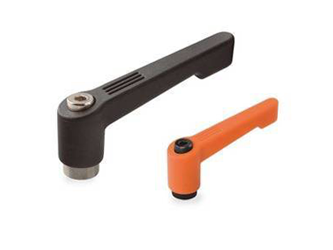 Adjustable lever with threaded bushing and button - 38.0303