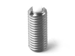 Threaded catch with plastic pin and internal hexagon - 40.0011.INOX