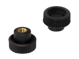 Knurled knob with threaded bushing - 38.0076