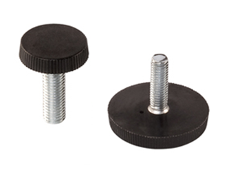 Knurled knob with threaded spindle, without shoulder - 19.0100