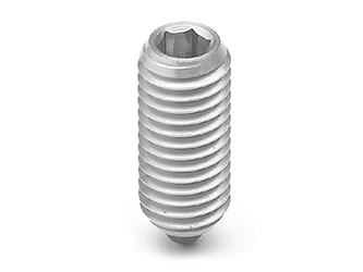 Threaded ball plunger, made of stainless steel, with hex socket, with reinforced spring force - 40.0004.INOX