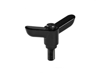 Zinc alloy wing knob with threaded spindle, adjustable - 38.0037