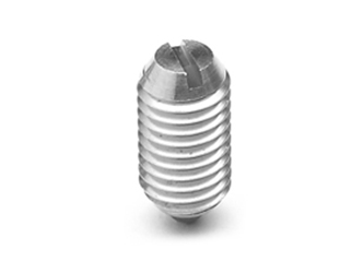 Threaded ball plunger, made of stainless steel, with a screwdriver slot - 38.0031.INOX