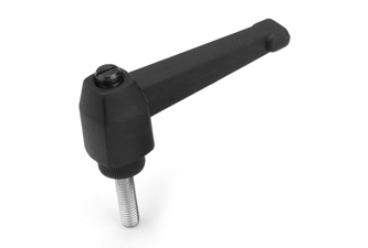 Adjustable lever with a 90-degree angle and threaded pin - 6.0008