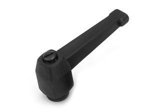 Adjustable lever with a 90-degree angle and threaded bushing - 6.0007