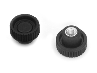 Knurled knob with a blind threaded bushing - 6.0076