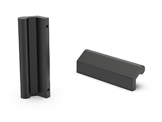 Angled handle, secure with threaded bushings - 38.0720 Angled handle, secure with threaded bushings - 38.0720