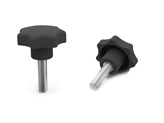 Sterngriff nach DIN 6336, mit Gewindestift, mit weichem Elastomer überzogen - 36.0016 Sterngriff nach DIN 6336, mit Gewindestift, mit weichem Elastomer überzogen - 36.0016