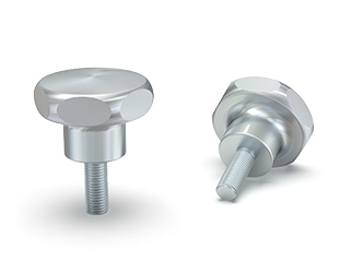 Massiver Sterngriff aus poliertem Edelstahl mit Gewindestift - 38.0241.INOX Massiver Sterngriff aus poliertem Edelstahl mit Gewindestift - 38.0241.INOX