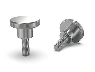 Gerändelter Edelstahlknopf mit Absatz, mit Gewindestift, nach DIN 464 - 38.0260.INOX Gerändelter Edelstahlknopf mit Absatz, mit Gewindestift, nach DIN 464 - 38.0260.INOX