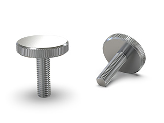 Gerändelter Edelstahlknopf ohne Absatz, mit Gewindestift, nach DIN 653 - 38.0261.INOX Gerändelter Edelstahlknopf ohne Absatz, mit Gewindestift, nach DIN 653 - 38.0261.INOX