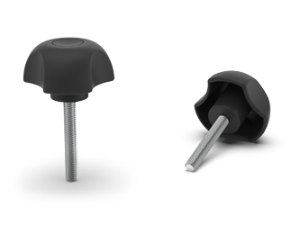 Dreistern-Drehknopf mit eingebauter Schraube - 8.0015