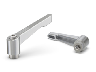 Verstellbarer Hebel aus verchromter Zinklegierung, mit Gewindehülse aus Edelstahl und Metallknopf - 38.0232.INOX Verstellbarer Hebel aus verchromter Zinklegierung, mit Gewindehülse aus Edelstahl und Metallknopf - 38.0232.INOX